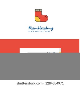 Flat Socks Logo and Visiting Card Template. Busienss Concept Logo Design
