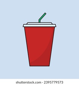 Flat Soda Beverage Drink Illustration Vector Icon