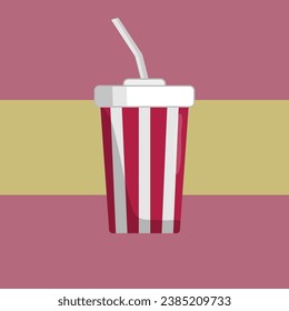 Flat Soda cup vector design