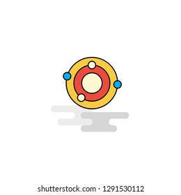 Flat Solar system  Icon. Vector