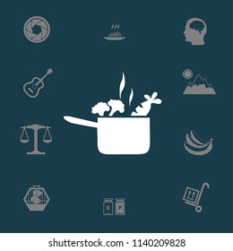 Flat soup icon