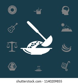 Flat soup icon