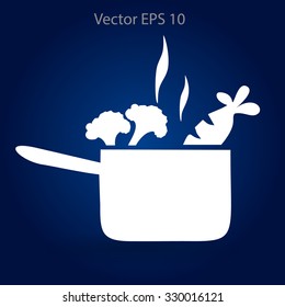 Flat soup icon