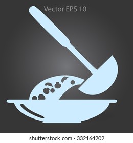 Flat soup icon