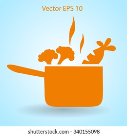 Flat soup icon