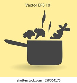 Flat soup icon