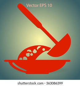 Flat soup icon