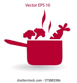 Flat soup icon