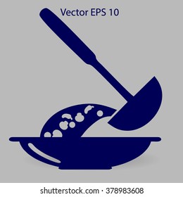 Flat soup icon
