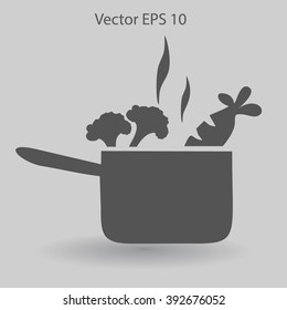 Flat soup icon