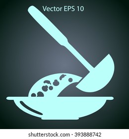 Flat soup icon