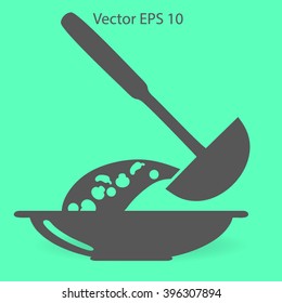 Flat soup icon