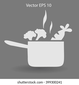 Flat soup icon