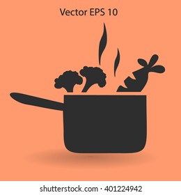 Flat soup icon