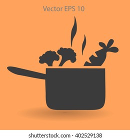 Flat soup icon