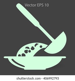 Flat soup icon