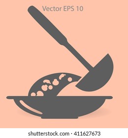 Flat soup icon