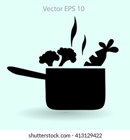 Flat soup icon