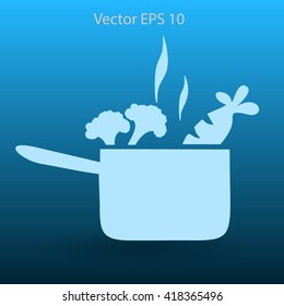 Flat soup icon