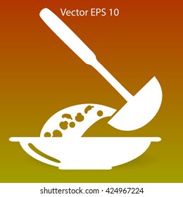 Flat soup icon