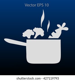 Flat soup icon