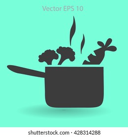 Flat soup icon