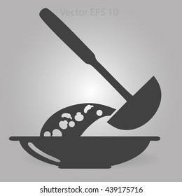 Flat soup icon