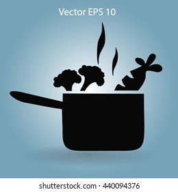 Flat soup icon