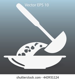 Flat soup icon