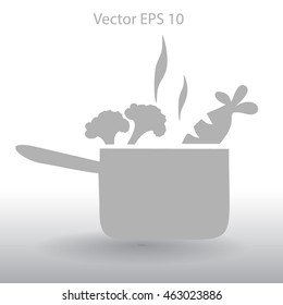 Flat soup icon