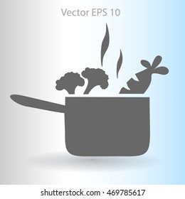 Flat soup icon