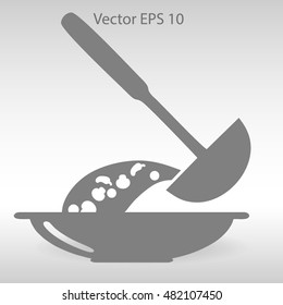 Flat soup icon