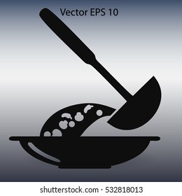 Flat soup icon