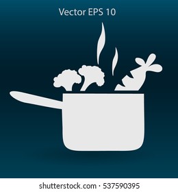 Flat soup icon