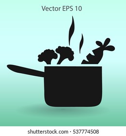 Flat soup icon