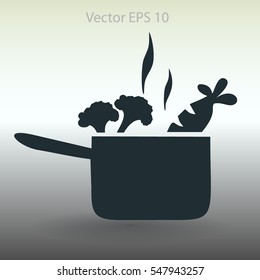 Flat soup icon