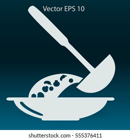 Flat soup icon