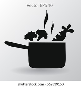 Flat soup icon