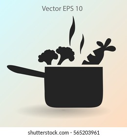 Flat soup icon