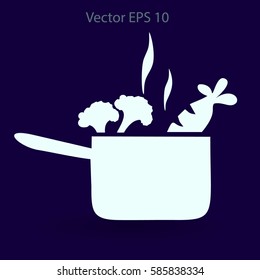Flat soup icon