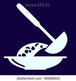 Flat soup icon