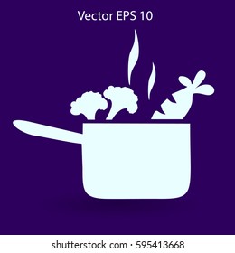 Flat soup icon
