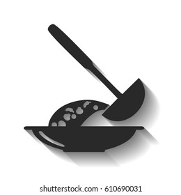 Flat soup icon