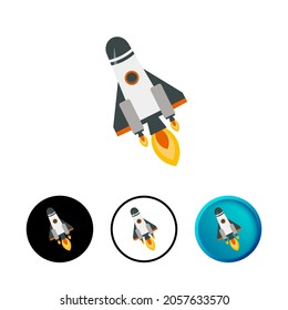 Flat Space Icon Illustration Flat Design
