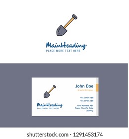 Flat Spade Logo and Visiting Card Template. Busienss Concept Logo Design