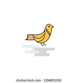 Flat Sparrow Icon. Vector