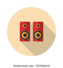 flat speaker icon.Vector illustration in a simple style with a falling shadow. 10 eps.