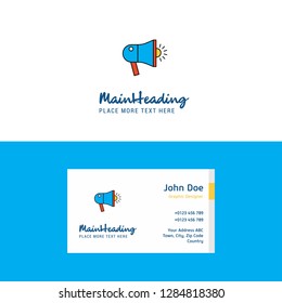 Flat Speaker  Logo and Visiting Card Template. Busienss Concept Logo Design