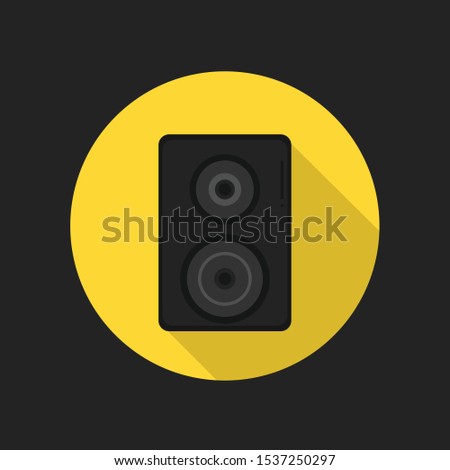 Flat Speaker Vector Icon Illustration