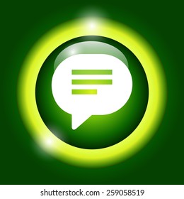 Flat Speech bubble icon. Vector EPS 10